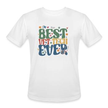 Best Vet Tech Ever - Men's Moisture Wicking Performance T-Shirt - white - Front - Jackson (183cm)