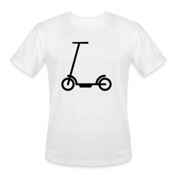 electric scooter fun scooter kids toy symbol clip - Men's Moisture Wicking Performance T-Shirt - white - Front - Jackson (183cm)