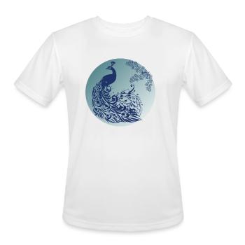 PEACOCK - Men's Moisture Wicking Performance T-Shirt - white - Front - Jackson (183cm)