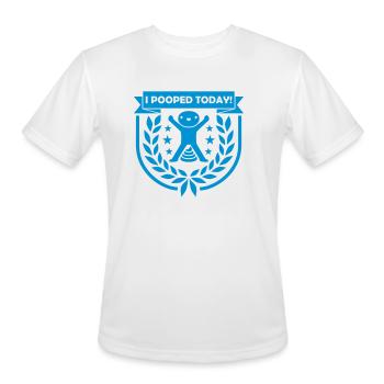 I pooped today quote - Men's Moisture Wicking Performance T-Shirt - white - Front - Jackson (183cm)