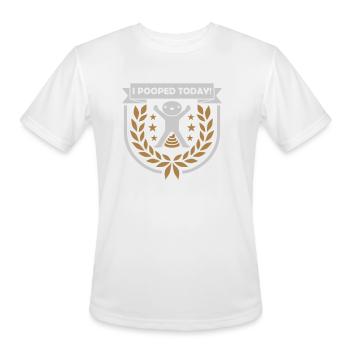 I pooped today quote - Men's Moisture Wicking Performance T-Shirt - white - Front - Jackson (183cm)