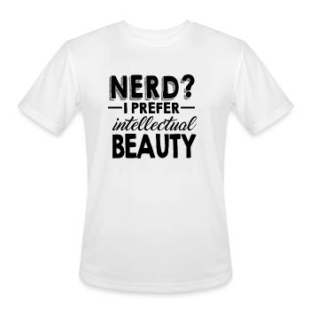 Nerd - Nerd? Je préfère la beauté intellectuelle - T-Shirt Performance pour hommes - blanc - Devant - Jackson (183cm)