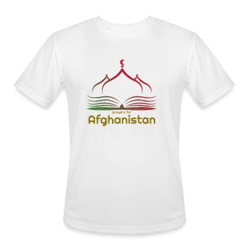 Prayers for Afghanistan. Afghan Solidarity - Men's Moisture Wicking Performance T-Shirt - white - Front - Jackson (183cm)
