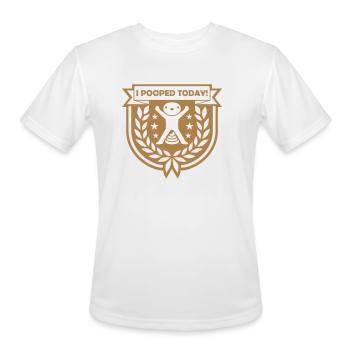 I pooped today quote - Men's Moisture Wicking Performance T-Shirt - white - Front - Jackson (183cm)