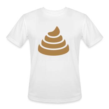 humor disgusting big poop - Men's Moisture Wicking Performance T-Shirt - white - Front - Jackson (183cm)