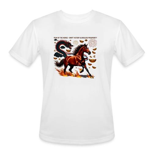 Year of the Horse Victory T Shirt, Lunar New Year - Men's Moisture Wicking Performance T-Shirt