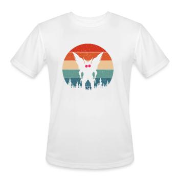 Mothman Retro - Men's Moisture Wicking Performance T-Shirt - white - Front - Jackson (183cm)