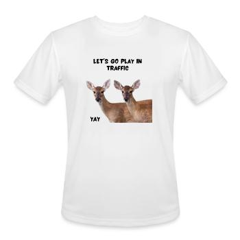 Risky Deer - Men's Moisture Wicking Performance T-Shirt - white - Front - Jackson (183cm)