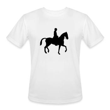 Equestrian Horse - Men's Moisture Wicking Performance T-Shirt - white - Front - Jackson (183cm)