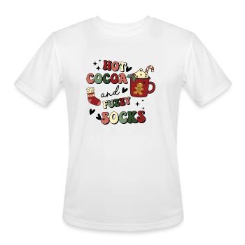 Hot Cocoa And Fuzzy Socks - Men's Moisture Wicking Performance T-Shirt - white - Front - Jackson (183cm)