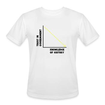 Trust In Government Knowledge Of History - Men's Moisture Wicking Performance T-Shirt - white - Front - Jackson (183cm)
