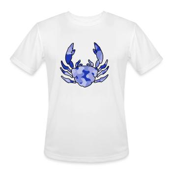 Crab blue camo - Men's Moisture Wicking Performance T-Shirt - white - Front - Jackson (183cm)