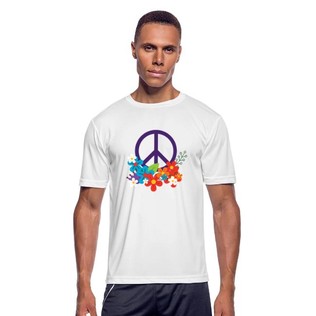Hippie Peace Design With Flowers