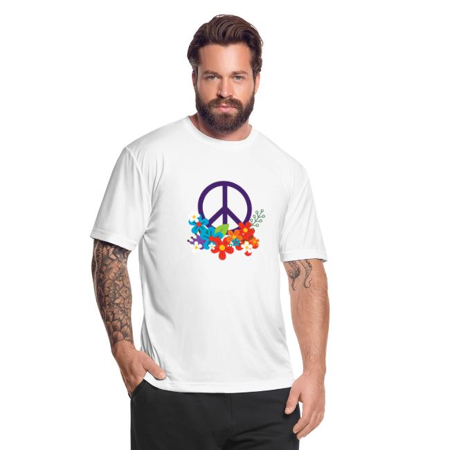 Hippie Peace Design With Flowers