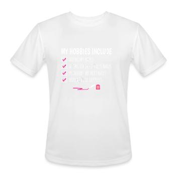 Nailist Technician Funny Saying Nail Tech Art Arti - Men's Moisture Wicking Performance T-Shirt - white - Front - Jackson (183cm)