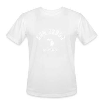Ann Arbor Michigan Mi Vintage 70S Athletic Sports - Men's Moisture Wicking Performance T-Shirt - white - Front - Jackson (183cm)