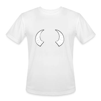 two horns horn bull aries symbol - Men's Moisture Wicking Performance T-Shirt - white - Front - Jackson (183cm)