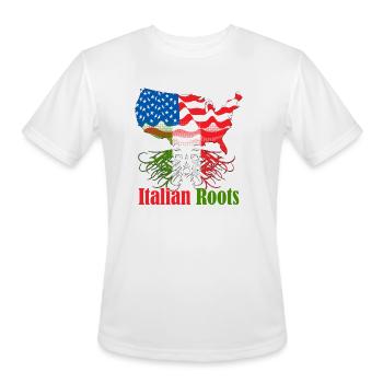 italian roots - Men's Moisture Wicking Performance T-Shirt - white - Front - Jackson (183cm)