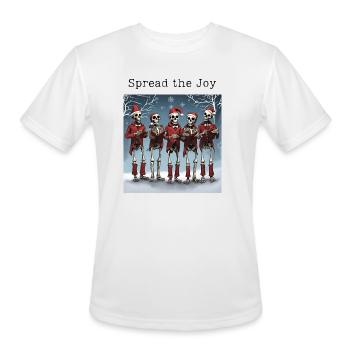 Spread the Joy - Men's Moisture Wicking Performance T-Shirt - white - Front - Jackson (183cm)