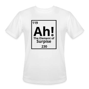 ah the element of surprise - Men's Moisture Wicking Performance T-Shirt - white - Front - Jackson (183cm)
