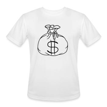 cool dollar symbol sign money rich money bag wealt - Men's Moisture Wicking Performance T-Shirt - white - Front - Jackson (183cm)