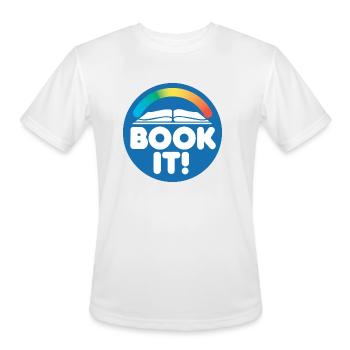 Book It - Men's Moisture Wicking Performance T-Shirt - white - Front - Jackson (183cm)