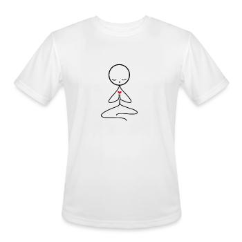 Meditation - Men's Moisture Wicking Performance T-Shirt - white - Front - Jackson (183cm)
