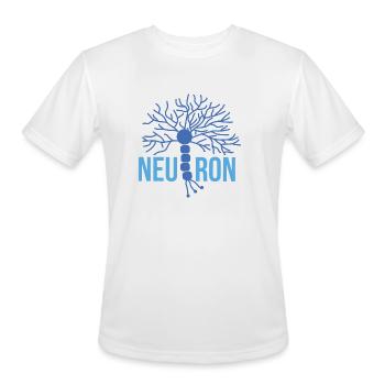Beautiful Brain Neuron blue - Men's Moisture Wicking Performance T-Shirt - white - Front - Jackson (183cm)