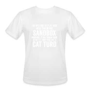 I'Am Willing Graphic Novelty Sarcastic Funny Gift - Men's Moisture Wicking Performance T-Shirt - white - Front - Jackson (183cm)