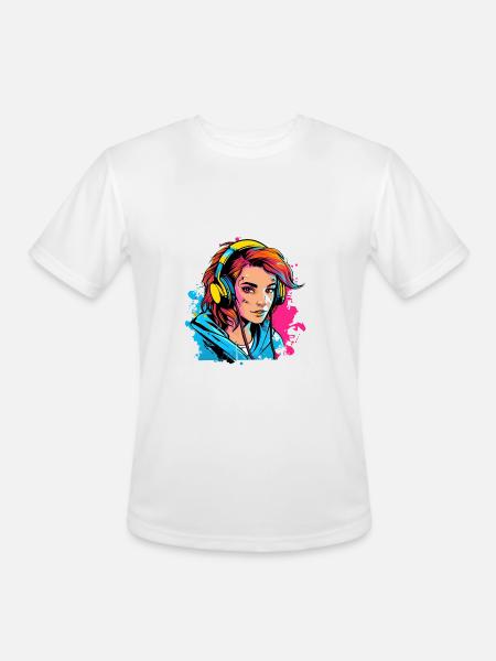 Gamer Girl - Men's Moisture Wicking Performance T-Shirt - white