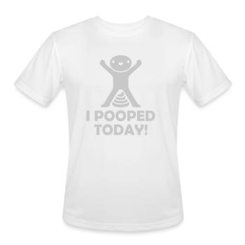I pooped today quote - Men's Moisture Wicking Performance T-Shirt - white - Front - Jackson (183cm)