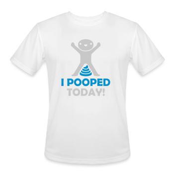 I pooped today quote - Men's Moisture Wicking Performance T-Shirt - white - Front - Jackson (183cm)
