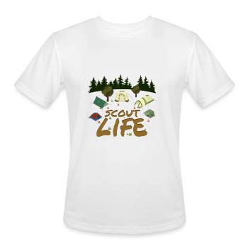 Camping Life Scout Design for proud Scouts - Men's Moisture Wicking Performance T-Shirt - white - Front - Jackson (183cm)