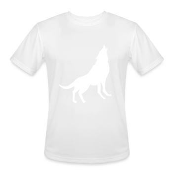 Howling Wolf - Men's Moisture Wicking Performance T-Shirt - white - Front - Jackson (183cm)