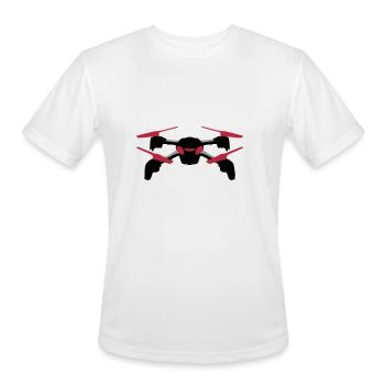Drone - Men's Moisture Wicking Performance T-Shirt - white - Front - Jackson (183cm)