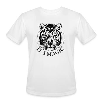 Tiger "It´s magic" - Men's Moisture Wicking Performance T-Shirt - white - Front - Jackson (183cm)