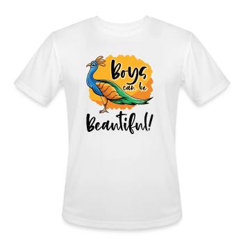 Peacock Inspirational Beautiful Peacock Lover - Men's Moisture Wicking Performance T-Shirt - white - Front - Jackson (183cm)