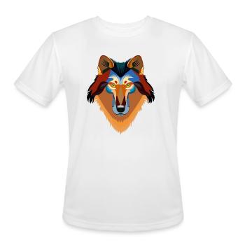 Orange wolf - Men's Moisture Wicking Performance T-Shirt - white - Front - Jackson (183cm)