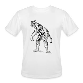 Tiger - Men's Moisture Wicking Performance T-Shirt - white - Front - Jackson (183cm)