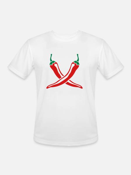 Chillies - Men's Moisture Wicking Performance T-Shirt - white