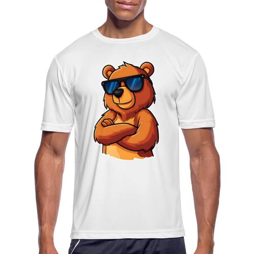Cool Bear Sunglasses Cartoon Design - Men's Moisture Wicking Performance T-Shirt