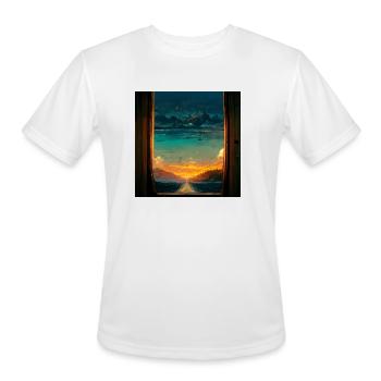 Paradise island painting - Men's Moisture Wicking Performance T-Shirt - white - Front - Jackson (183cm)