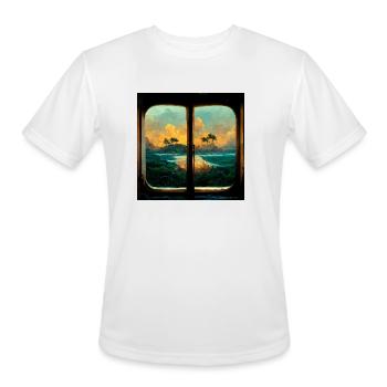 Paradise island painting - Men's Moisture Wicking Performance T-Shirt - white - Front - Jackson (183cm)