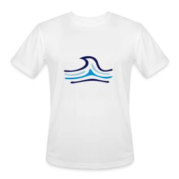Wave surfing sailing - Men's Moisture Wicking Performance T-Shirt - white - Front - Jackson (183cm)