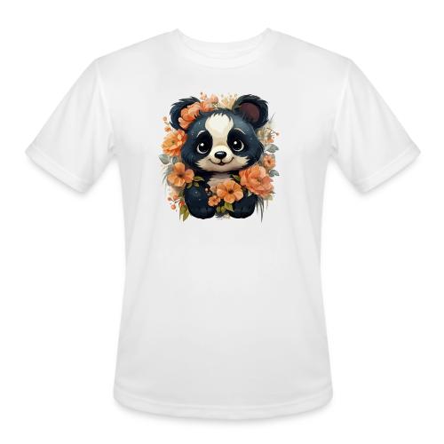 Panda Blossom Harmony - Men's Moisture Wicking Performance T-Shirt