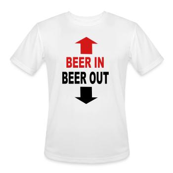 Beer - Men's Moisture Wicking Performance T-Shirt - white - Front - Jackson (183cm)