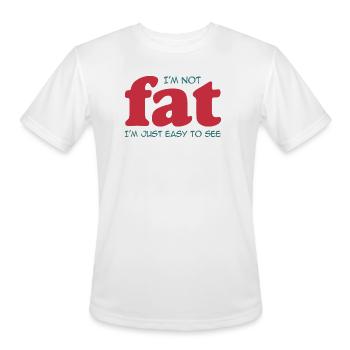 I'm not fat - Men's Moisture Wicking Performance T-Shirt - white - Front - Jackson (183cm)