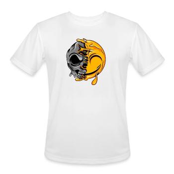 Sunlit Skull Duality - Men's Moisture Wicking Performance T-Shirt - white - Front - Jackson (183cm)