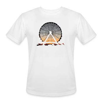 Retro ferris wheel festival folk festival - Men's Moisture Wicking Performance T-Shirt - white - Front - Jackson (183cm)