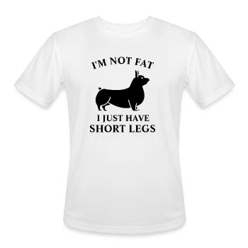 I'm Not Fat - Men's Moisture Wicking Performance T-Shirt - white - Front - Jackson (183cm)